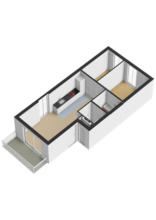 Floorplan - Boterland 13, 3751 KB Bunschoten-Spakenburg
